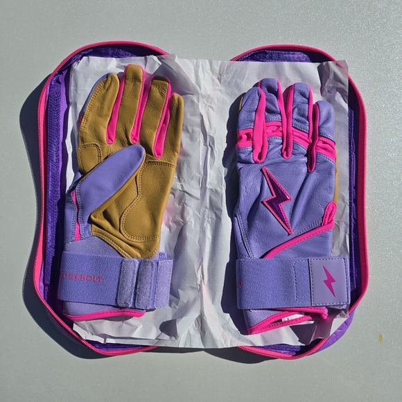 Bruce Bolt Bader Series Long Cuff Batting Gloves - Picture 3 of 4